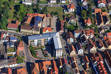 Marktstraße Pfalzbuckel with Hotel zur Pfalz and former Just building in Kandel in the state Rhineland-Palatinate, Germany