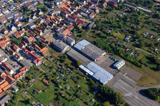 Aerial view of DBK in Kandel in the state Rhineland-Palatinate, Germany