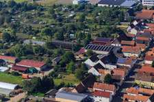 Oblique view of Rheinstraße from the northeast in Kandel in the state Rhineland-Palatinate, Germany