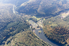 Aerial view of Camping de Fleckenstein in Lembach in the state Bas-Rhin, France