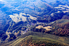 Oblique view of Niedersteinbach in the state Bas-Rhin, France
