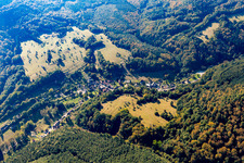Niedersteinbach in the state Bas-Rhin, France from above