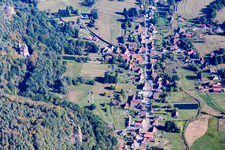 Oblique view of Obersteinbach in the state Bas-Rhin, France