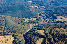 Niedersteinbach in the state Bas-Rhin, France from a drone