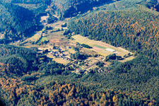 Aerial view of Sturzelbronn in the state Moselle, France