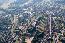 Aerial view of Bitche in the state Moselle, France