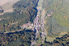 Aerial view of Hanviller in the state Moselle, France
