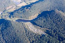 Moosbachtal campsite in Dahn in the state Rhineland-Palatinate, Germany