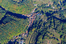 Village view in the Palatinate Forest in Oberschlettenbach in the state Rhineland-Palatinate, Germany