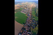 Saarstrasse in the evening from the west in Kandel in the state Rhineland-Palatinate, Germany