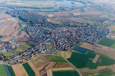 Oblique view of Town View of the streets and houses of the residential areas in Waldsee in the state Rhineland-Palatinate, Germany