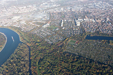 Aerial view of Employee Lindenhof in the district Lindenhof in Mannheim in the state Baden-Wuerttemberg, Germany