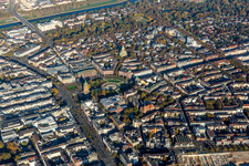 District Schwetzinger subrub and Eastend around Friedrichs-place in the city in Mannheim in the state Baden-Wurttemberg, Germany