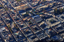 Square city in the horseshoe of the Ring with demolished T4 and T5 in the district Innenstadt in Mannheim in the state Baden-Wuerttemberg, Germany
