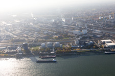 District BASF in Ludwigshafen am Rhein in the state Rhineland-Palatinate, Germany seen from a drone