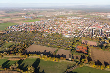 Settlement area in the district Sandhofen in Mannheim in the state Baden-Wurttemberg, Germany