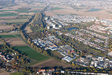 District Oggersheim in Ludwigshafen am Rhein in the state Rhineland-Palatinate, Germany from a drone