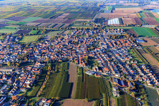 Village view from the south in Meckenheim in the state Rhineland-Palatinate, Germany