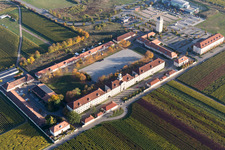 Aerial view of The Hornbach district in Neustadt an der Weinstraße in the state Rhineland-Palatinate, Germany