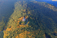St. Anne's Chapel in the autumn forest in Burrweiler in the state Rhineland-Palatinate, Germany