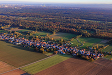 Saarstraße from the northwest in Kandel in the state Rhineland-Palatinate, Germany