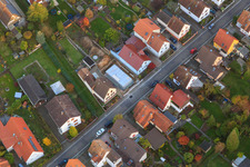 Aerial photograpy of Foundation for new single-family home in Waldstr in Kandel in the state Rhineland-Palatinate, Germany