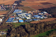 Große Ahlmühle industrial area from the southwest in Rohrbach in the state Rhineland-Palatinate, Germany