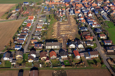 Aerial view of New development area in Ringstraße under development in the district Hayna in Herxheim bei Landau in the state Rhineland-Palatinate, Germany