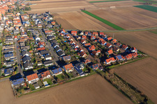 New development area Im Bannholz in the district Hayna in Herxheim bei Landau in the state Rhineland-Palatinate, Germany