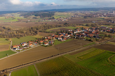 Oblique view of District Schwaibach in Bad Birnbach in the state Bavaria, Germany