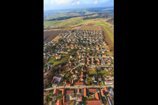 Overview of the district in front of the golf course from the southeast in the district Aunham in Bad Birnbach in the state Bavaria, Germany