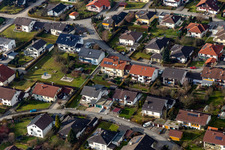 District Aunham in Bad Birnbach in the state Bavaria, Germany from a drone