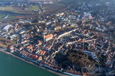 Village on the banks of the Inn - river course in Schaerding in Oberoesterreich, Austria