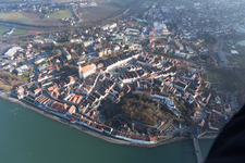 Aerial photograpy of Schärding in the state Upper Austria, Austria