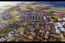 Overview of the Thermalbadstraße from the east in Bad Füssing in the state Bavaria, Germany