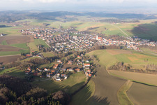 Aerial view of Market Kößlarn in the district Danglöd in Kößlarn in the state Bavaria, Germany