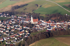 Church building of Parish church of Holy Trinity in the village of in the district Gruenberg in Koesslarn in the state Bavaria, Germany