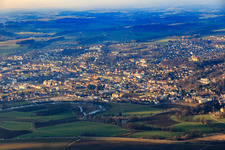 City view from the southeast in the district Reichenberg in Pfarrkirchen in the state Bavaria, Germany