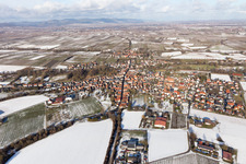 District Ingenheim in Billigheim-Ingenheim in the state Rhineland-Palatinate, Germany out of the air