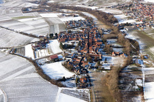 District Klingen in Heuchelheim-Klingen in the state Rhineland-Palatinate, Germany seen from above