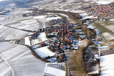 In winter in the district Klingen in Heuchelheim-Klingen in the state Rhineland-Palatinate, Germany