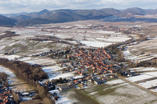 Aerial photograpy of District Heuchelheim in Heuchelheim-Klingen in the state Rhineland-Palatinate, Germany