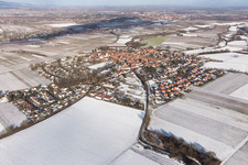 District Mörzheim in Landau in der Pfalz in the state Rhineland-Palatinate, Germany seen from above
