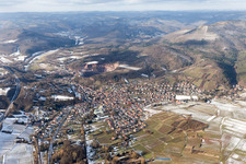 Aerial photograpy of Albersweiler in the state Rhineland-Palatinate, Germany