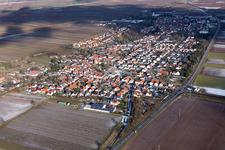 District Niederhochstadt in Hochstadt in the state Rhineland-Palatinate, Germany seen from above
