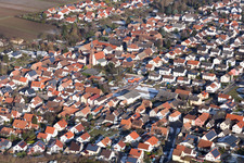 District Niederhochstadt in Hochstadt in the state Rhineland-Palatinate, Germany from the plane