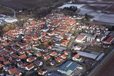 In winter in the district Niederhochstadt in Hochstadt in the state Rhineland-Palatinate, Germany