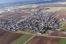 Ottersheim bei Landau in the state Rhineland-Palatinate, Germany from the plane