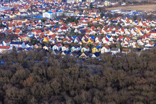 View of the Gartenstadt settlement district from the southwest in Kandel in the state Rhineland-Palatinate, Germany