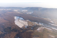 Aerial view of Wingen in the state Bas-Rhin, France